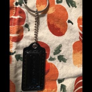 Nwot Coach leather tag keychain